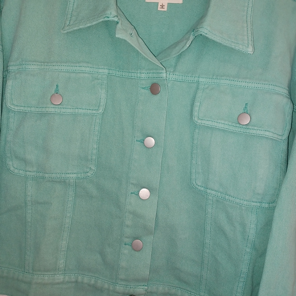 Teal Rhinestone Fringe Jacket - Picture 6 of 9